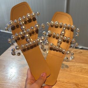Pearl Embellished Sandals